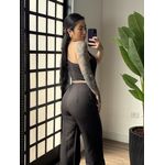 Macacão Alfaiataria Joana 7001 - Preto 