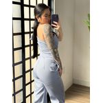 Macacão Alfaiataria Joana 7001 - Azul 