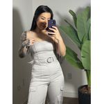 Macacão Cargo Taty 843 - Cinza