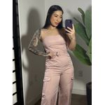 Macacão Cargo Taty 843 - Rosa Claro 