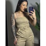 Macacão Cargo Taty 843 - Bege 