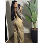 Macacão Cargo Taty 843 - Bege 