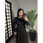 Vestido Babado Juli 1546- Preto