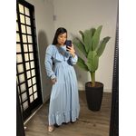 Vestido Babado Juli 1546 - Azul Bebe