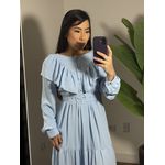 Vestido Babado Juli 1546 - Azul Bebe