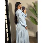 Vestido Babado Juli 1546 - Azul Bebe