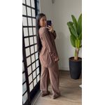 Camisa Linho Joana 3593 - Marrom 