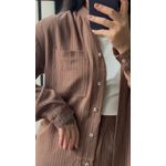 Camisa Linho Joana 3593 - Marrom 