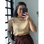 Blusa Linho Delicada 77381 - Caramelo 