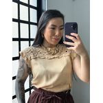 Blusa Linho Delicada 77381 - Caramelo 