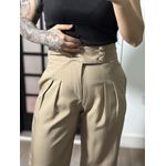 Calça Pantalona Fati 1342 - Bege Claro 