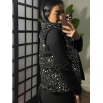 Colete coleção Shine 9911 - Preto c/ prata 