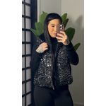 Colete coleção Shine 9911 - Preto c/ prata 