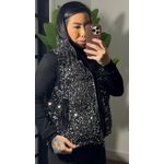 Colete coleção Shine 9911 - Preto c/ prata 