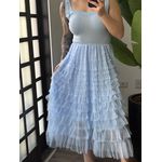 Vestido Bella Tule 2984 - Azul 