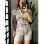 Macaquinho Linho Lia 399 - Cinza 