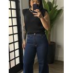 Calça Wide Leg - Lavagem Escura 