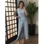 Conjunto shorts/saia transpassada Dara 372 - Azul 