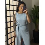 Conjunto shorts/saia transpassada Dara 372 - Azul 