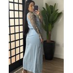 Conjunto shorts/saia transpassada Dara 372 - Azul 