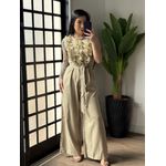 Macacão Pantalona com Babado Ella 22056 - Verde 