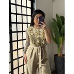 Macacão Pantalona com Babado Ella 22056 - Verde 