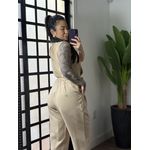 Macacão Alfaiataria Plus Size 1684 - Bege 