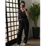 Macacão Alfaiataria Plus Size 1684 - Preto