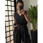 Macacão Alfaiataria Plus Size 1684 - Preto