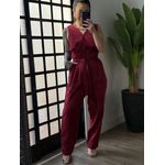 Macacão Alfaiataria Plus Size 1684 - Vinho