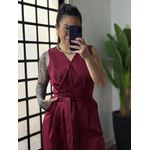 Macacão Alfaiataria Plus Size 1684 - Vinho