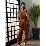 Macacão Alfaiataria Plus Size 1684 - Terracota 