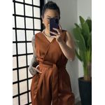 Macacão Alfaiataria Plus Size 1684 - Terracota 