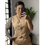 Conjunto Shorts Alfaiataria Dália 86 - Bege 