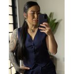 Conjunto Shorts Alfaiataria Dália 86 - Azul Marinho 