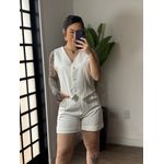 Conjunto Shorts Alfaiataria Dália 86 - Branco 