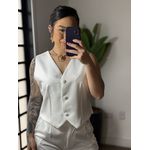 Conjunto Shorts Alfaiataria Dália 86 - Branco 