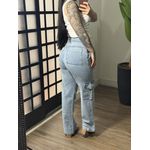 Calça Wide Leg Cargo P8565 - Médio