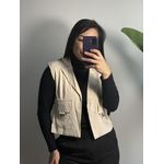 Colete Agnes forrado 3305 - Bege