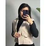 Colete Agnes forrado 3305 - Bege