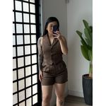 Conjunto Shorts Tereza 1744 - Marrom