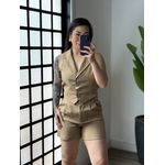 Conjunto Shorts Tereza 1744 - Marrom Claro 