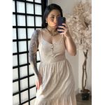 Vestido Lese Maelle 1003 - Bege C011