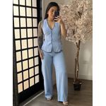 Conjunto Calça Bordado Anitta 7012 - Azul C017