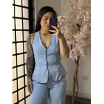 Conjunto Calça Bordado Anitta 7012 - Azul C017