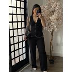 Conjunto Calça Bordado Anitta 7012 - Preto C017