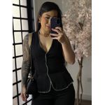 Conjunto Calça Bordado Anitta 7012 - Preto C017