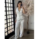 Conjunto Calça Bordado Anitta 7012 - Branco C017