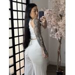 Conjunto Calça Bordado Anitta 7012 - Branco C017