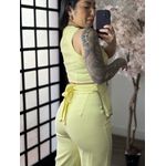 Conjunto Calça Bordado Anitta 7012 - Amarelo C017